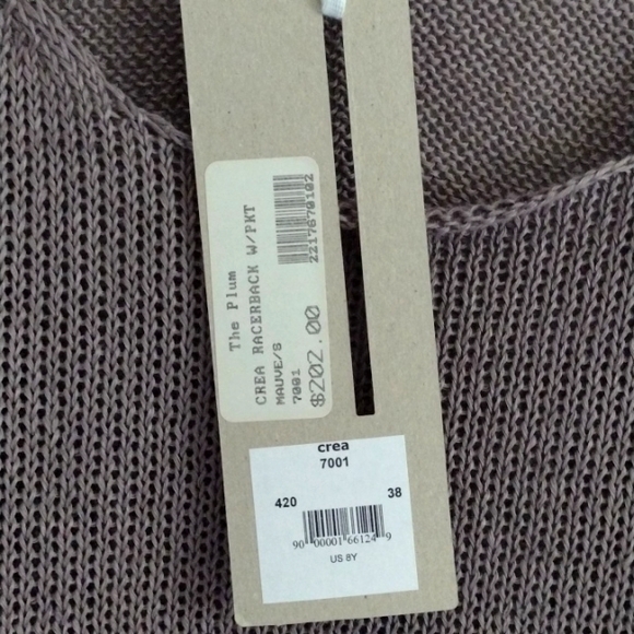 Crea Concept Mauve 100% Linen Tank Top - Picture 5 of 5